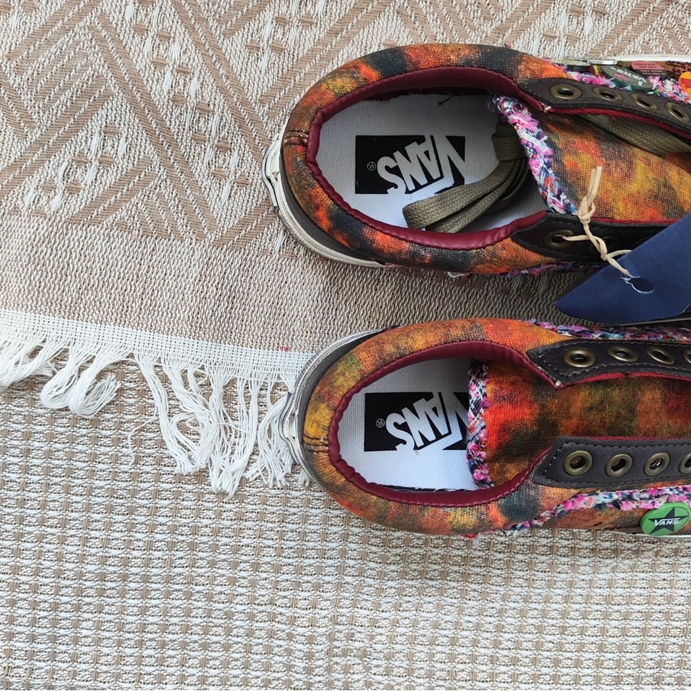 Vans Multicolor Canvas Low-Top Sneakers with Black Toe - Picture 3 of 7